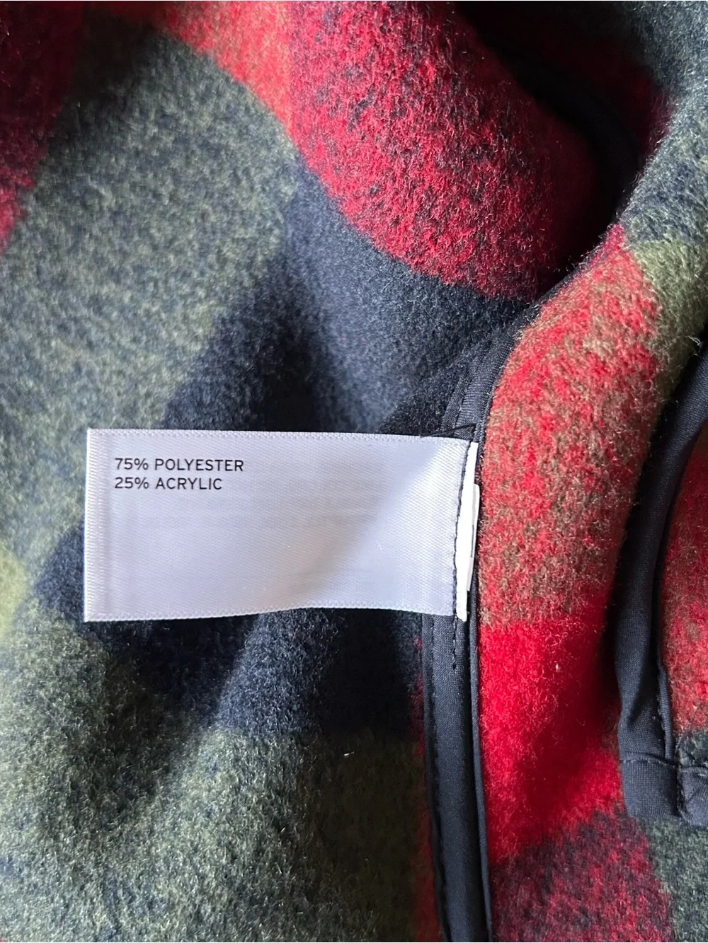 Duluth Trading Co Red Green Navy Buffalo Plaid Button-Front Jacket